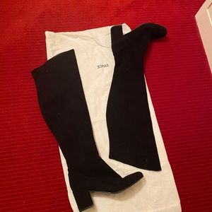 Vince over the knee high heeled suede boots